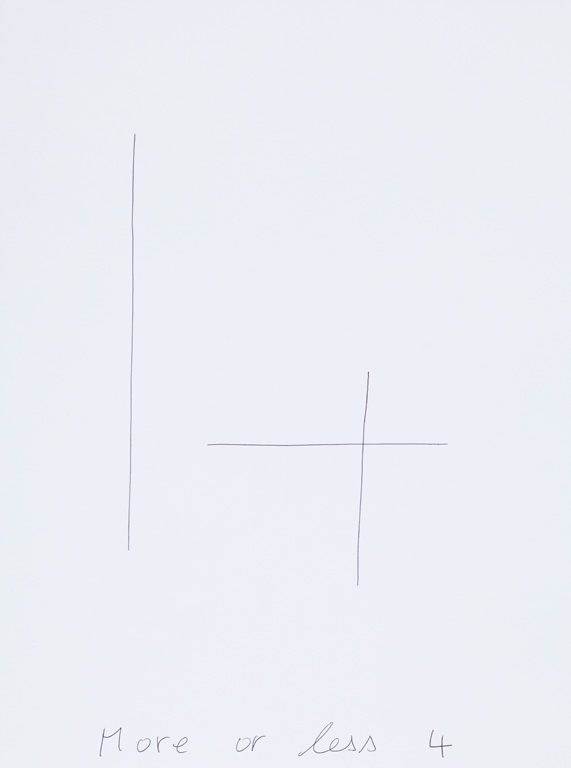 Claude Closky, ‘More or Less 4 (f),’ 2015, black ballpoint pen on paper, 40 x 30 cm.